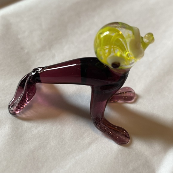 Vintage Walrus Seal Lampwork Glass Miniature Figurine Collectible. - Picture 2 of 6